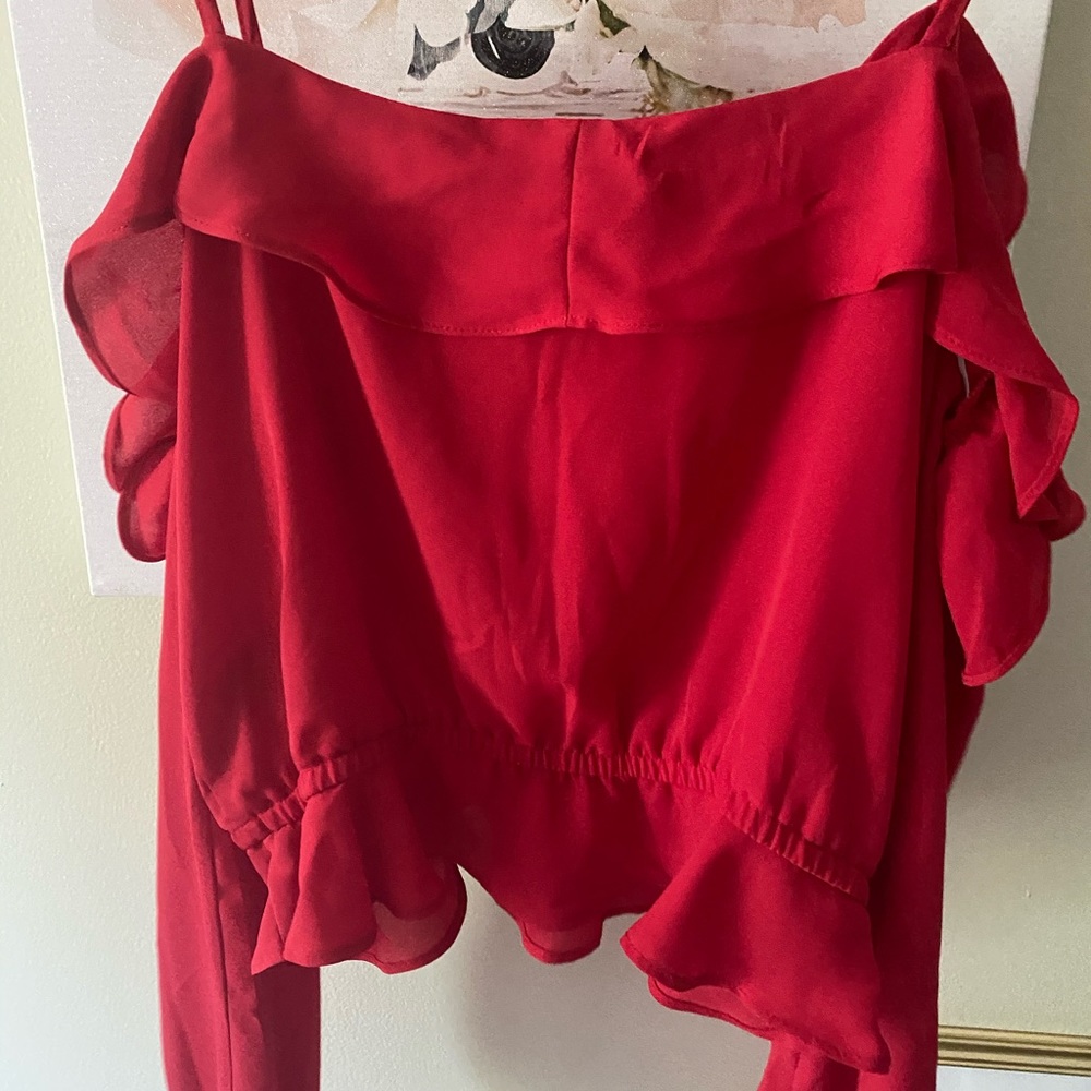 Red H&M blouse - Picture 3 of 4